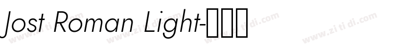 Jost Roman Light字体转换
